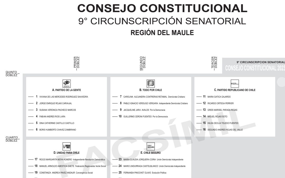 DATOS RELEVANTES  ELECCIÓN DE CONSEJEROS CONSTITUCIONALES