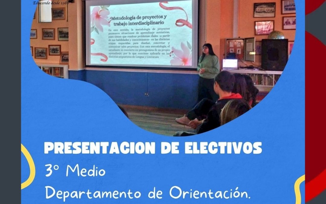 PROFESORES DIERON A CONOCER ASIGNATURAS ELECTIVAS A ESTUDIANTES DE 3° MEDIO.